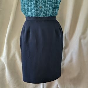 Navy pencil skirt